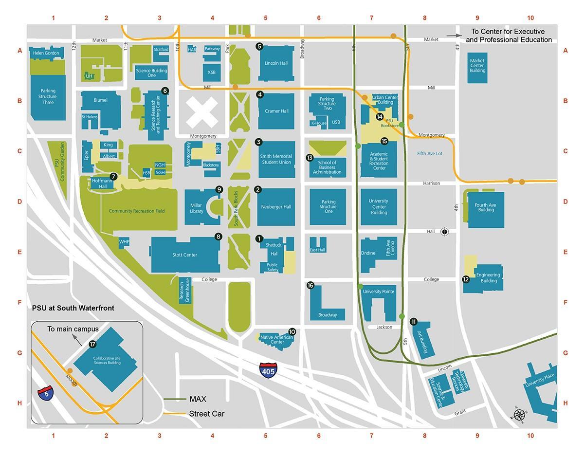 térkép PSU Egyetemen