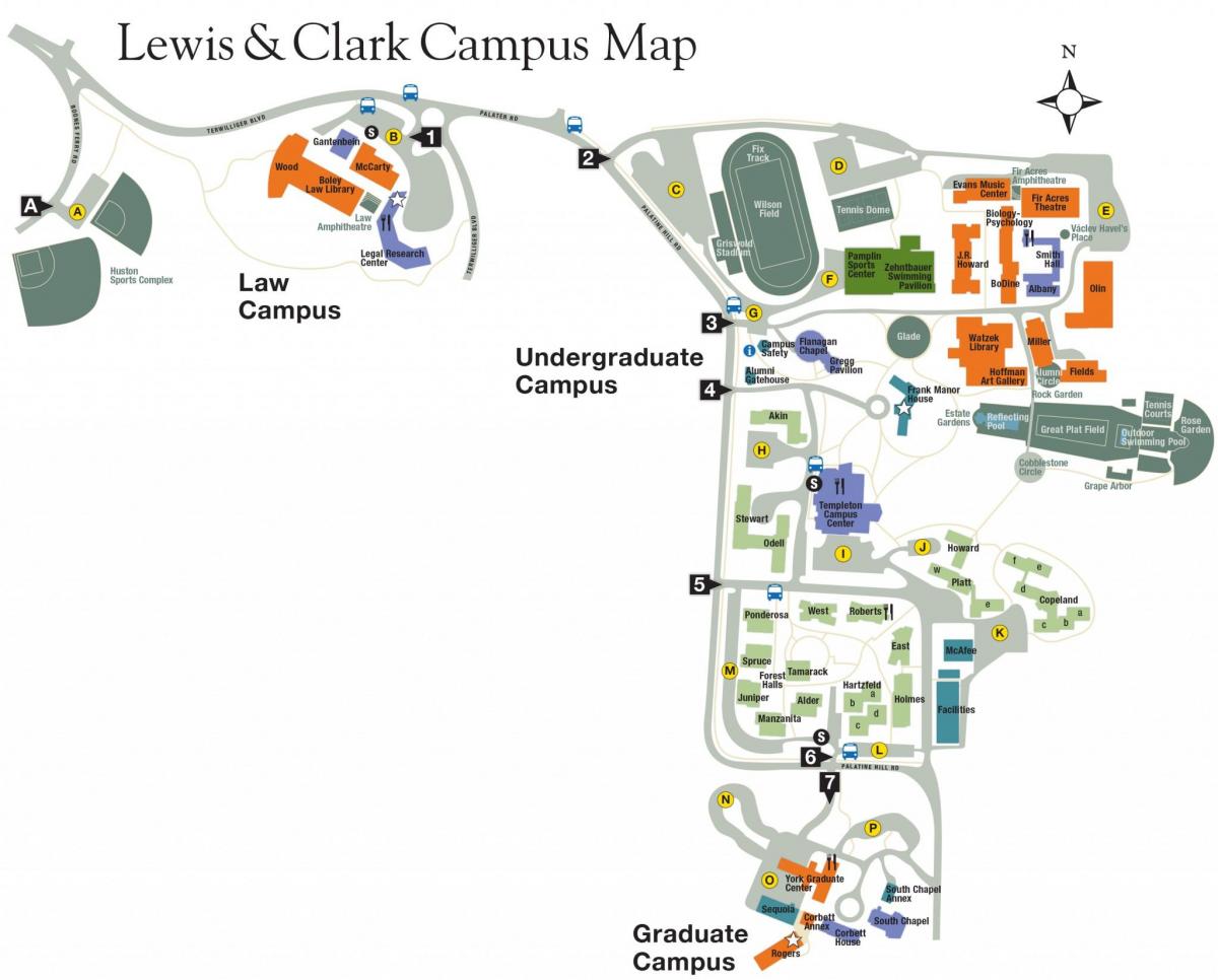 térkép lewis and clark Egyetemen
