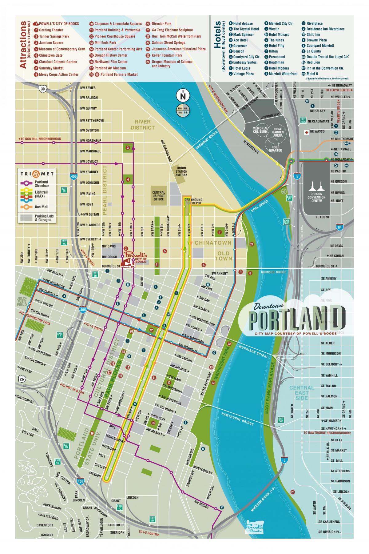 térkép Portland látogatók