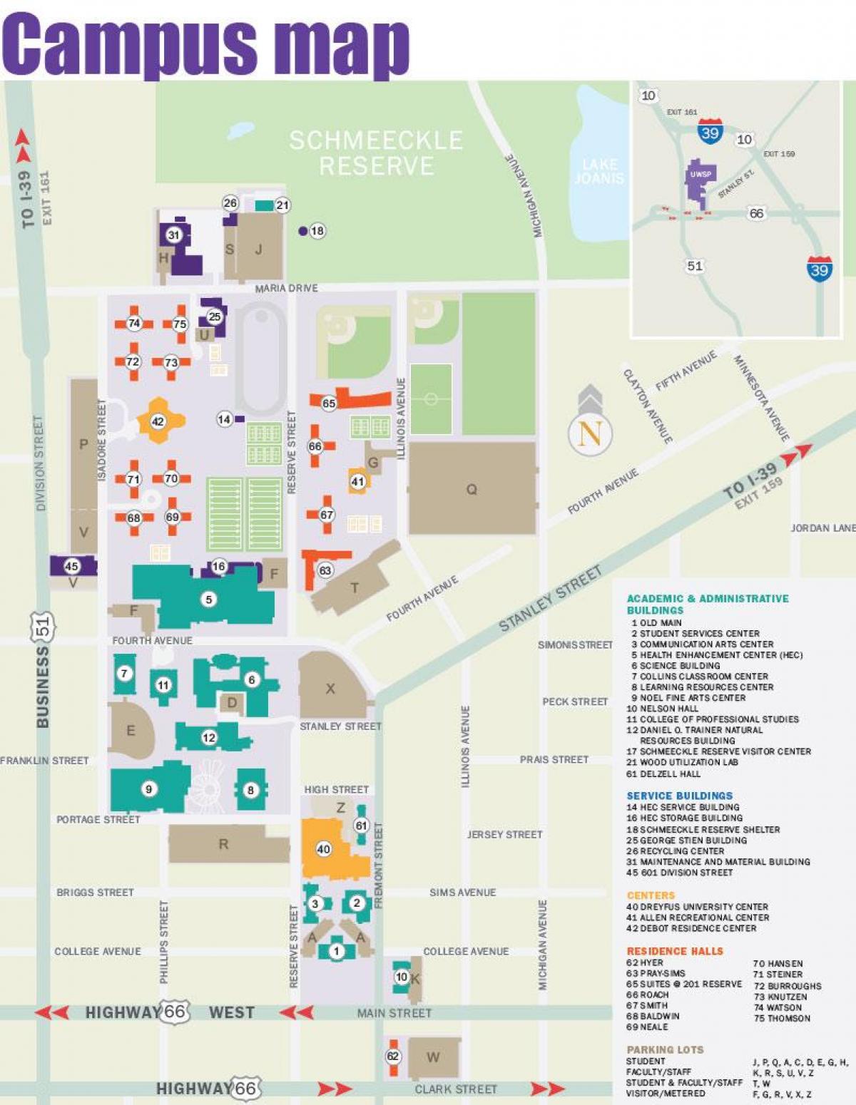 térkép Portland-i állami Egyetem