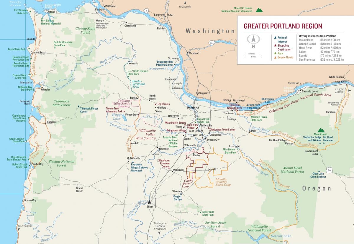 térkép Portland Oregon