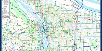 Kerékpár Portland térkép