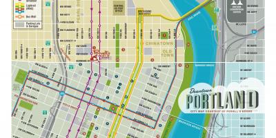 Portland városnézés térkép