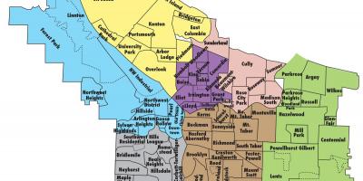 Térkép Portland, valamint a környező területeken
